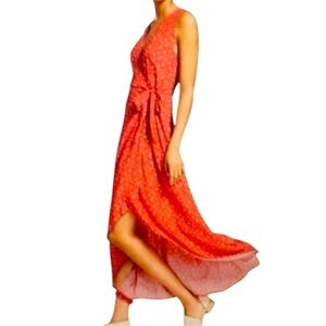 Universal Thread Ditzy Floral Cottagecore High Low Wrap Dress Size Medium